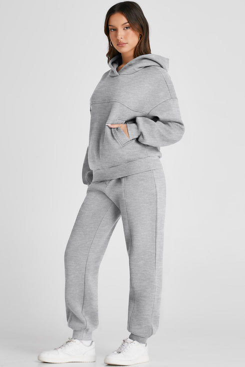 'Nyssa' Long Sleeve Hoodie and Pants Activewear Set - Celes Fashion